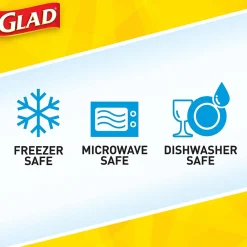 Glad ® To Go Lunch Containers, 32 Oz., 4/Pack (78404)