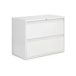 File Cabinets*Global 9300 Plus Series 2-Drawer Lateral File Cabinet, Locking, Letter/Legal, Designer White, 36" (TD9336P-2F1H-DWT)