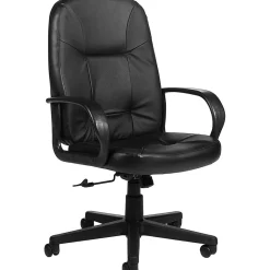 Office Chairs*Global Arno Leather Executive High-Back Chair, Black (4003BK450550)