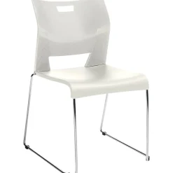 Folding & Stacking*Global Duet 6621 Polypropylene Armless Stacking Chairs, Ivory Clouds, 4/Ct (TD6621CH-IVC)