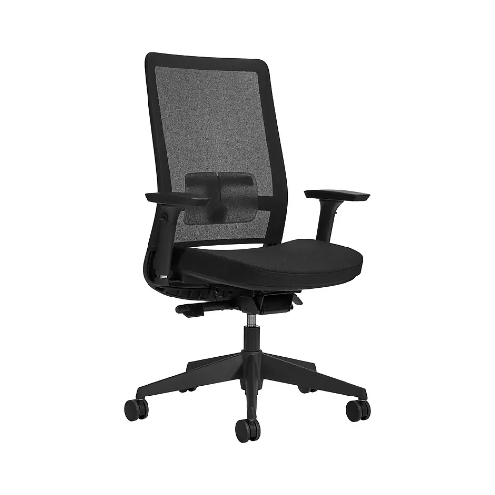 Ergonomic Chairs*Global Factor Mesh Back Fabric Task Chair, Black (55408BKFU85)