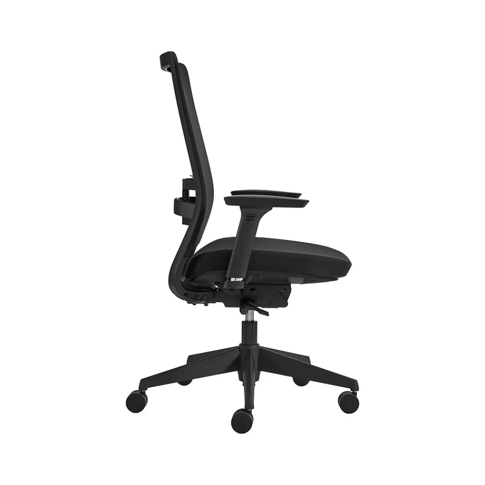 Ergonomic Chairs*Global Factor Mesh Back Fabric Task Chair, Black (55408BKFU85)