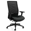 Office Chairs*Global Loover Urban Fabric Mesh High Back Weight Sensing Synchro Tilter Chair, Black Coal