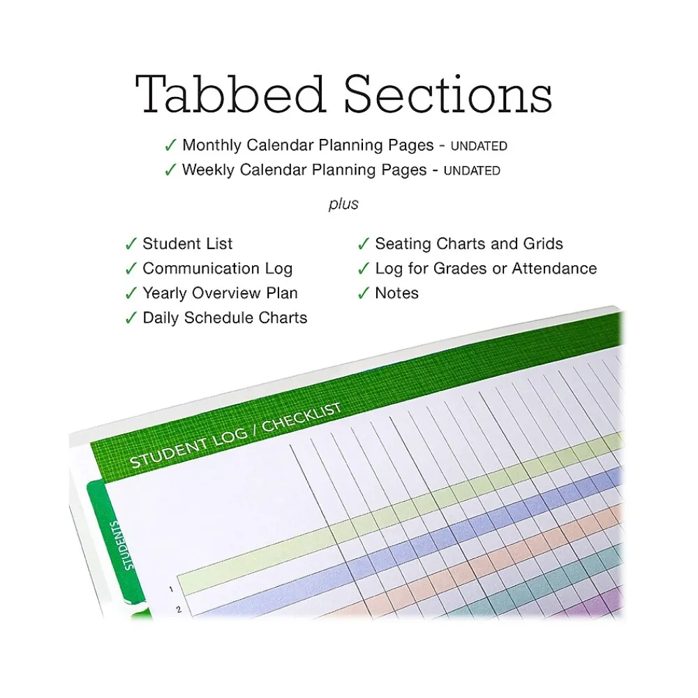 Academic Planners|Global Printed Products Deluxe 8.5" x 11" Teacher Academic Planner, Multicolor (DTP-0001-U22-S)