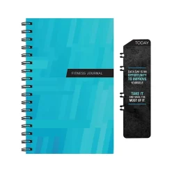Journals|Global Printed Products Hardcover Fitness Journal, College-Ruled, Blue, 120 Pages (GPP-0068-S)