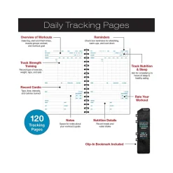 Journals|Global Printed Products Hardcover Fitness Journal, College-Ruled, Blue, 120 Pages (GPP-0068-S)
