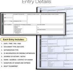 Accounting & Record Journals*Global Printed Products Notary Public Record Book, 8.5