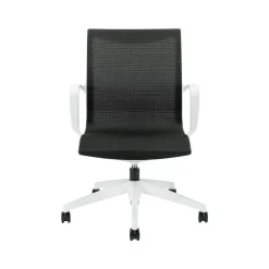 Office Chairs*Global Solar Mesh Conference Chair, White/Black (8457MDN)
