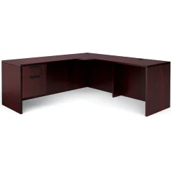 Office Desks*Global Superior BUNDLE13 Workstation, Mahogany
