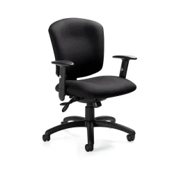 Office Chairs*Global Supra x Jenny Fabric Medium Back Multi-Tilter Chair, Ebony