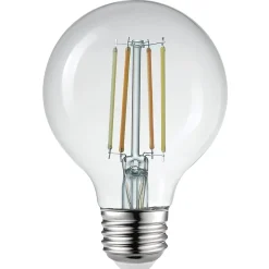 Globe Electric G25-Shape E26-Base Wi-Fi Dimmable Tunable Edison-Style 60-Watt-Equivalent Smart LED Light Bulb, White (34920)
