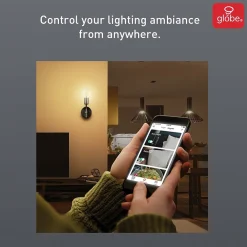 Globe Electric G25-Shape E26-Base Wi-Fi Dimmable Tunable Edison-Style 60-Watt-Equivalent Smart LED Light Bulb, White (34920)