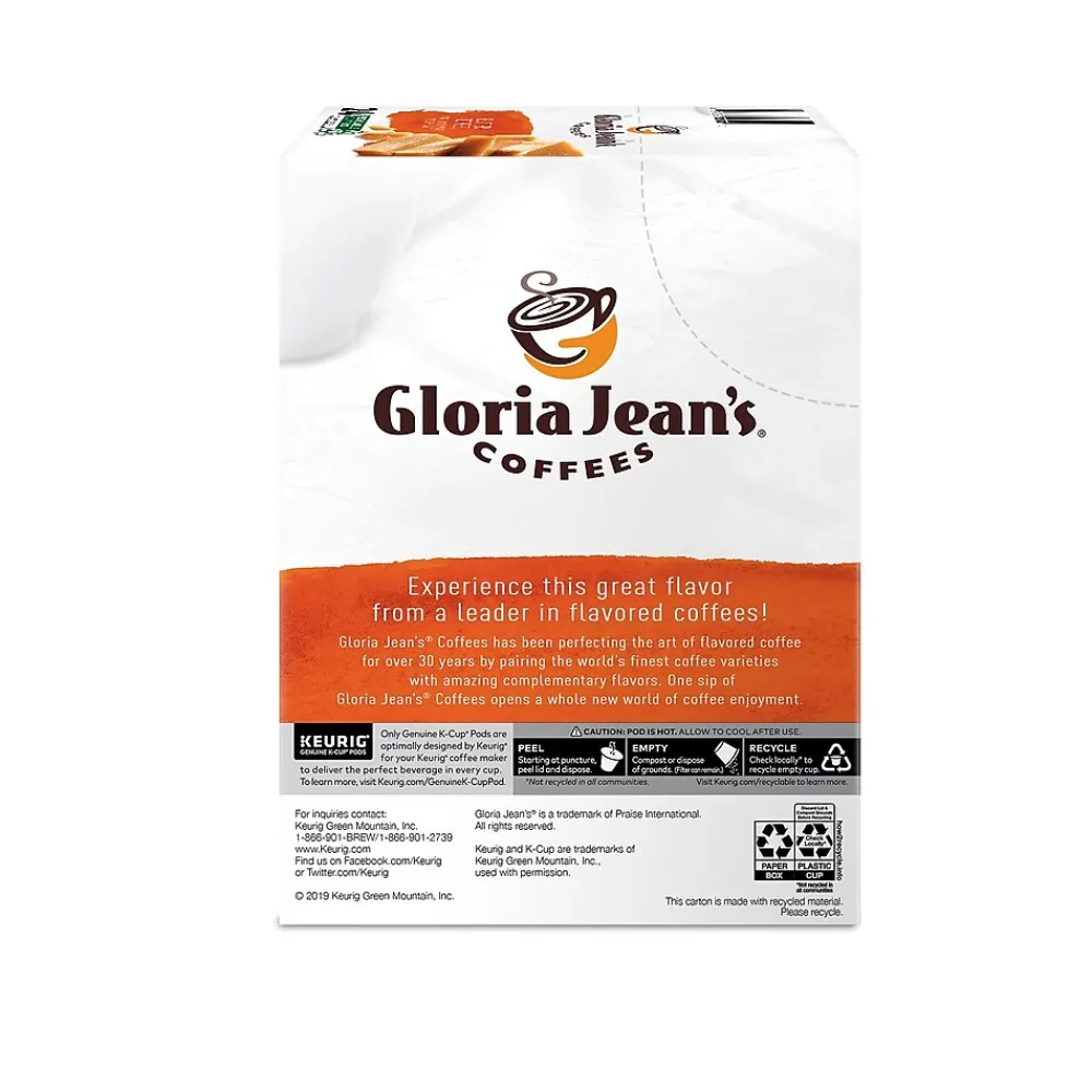Gloria Jean's Coffees Butter Toffee Coffee, Keurig K-Cup Pod, Medium Roast, 96/Carton (60051-012CT)