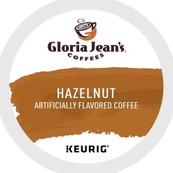 Gloria Jean's Coffees Hazelnut Coffee, Keurig K-Cup Pod, Medium Roast, 96/Carton (60051-052CT)