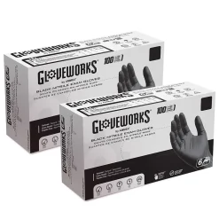 GWBEN Nitrile Exam Gloves, 2X-Large, Black, 100/Box, 10 Boxes/Carton (GWBEN49100XX)<GloveWorks Sale