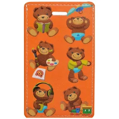 Travergo Bear Luggage Tag, Orange (TR1272)<Go Green Power Clearance
