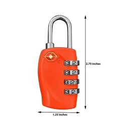Travergo 4-Digit Combination Lock, Red (TR1140RD)<Go Green Power Discount