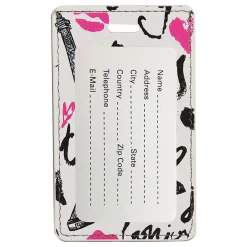 Travergo Eiffel Tower Luggage Tag, White (TR1278)<Go Green Power Clearance