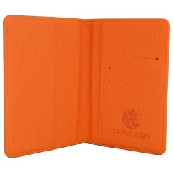 Travergo Passport Holder, Orange (TR1220OR)<Go Green Power Sale