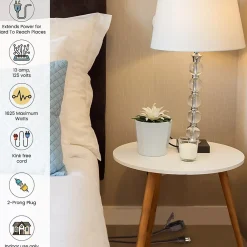 GoGreen Power 12' Extension Cord, 3-Outlet, 16 AWG, Brown (GG-24812-3)