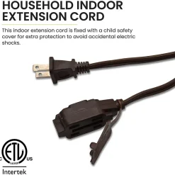 GoGreen Power 6' Extension Cord, 3-Outlet, 16 AWG, Brown (GG-24806-10)