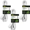 GoGreen Power 12' Extension Cord, 3-Outlet, 16 AWG, White (GG-24712-3)