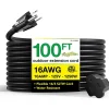 GoGreen Power 100' Indoor/Outdoor Extension Cord, 16 AWG, Black (GG-13700BK)
