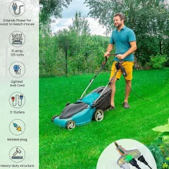 GoGreen Power 25' Indoor/Outdoor Extension Cord, 3-Outlet, 14 AWG, Orange (GG-15125)