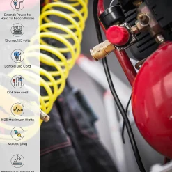 GoGreen Power 100' Indoor/Outdoor Extension Cord, 14 AWG, Orange (GG-13800)