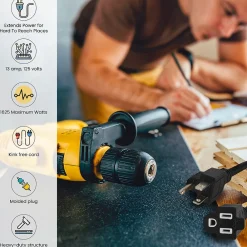 GoGreen Power 50' Indoor/Outdoor Extension Cord, 16 AWG, Black (GG-13750BK)