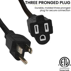 GoGreen Power 25' Indoor/Outdoor Extension Cord, 14 AWG, Black (GG-13825BK)