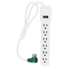 GoGreen Power 6 Outlet Surge Protector, 2.5' Cord, White (GG-16103MS)