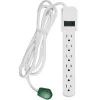 GoGreen Power 6 Outlet Surge Protector, 6' Cord, White (GG-16106MS)