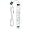 GoGreen Power 6' Surge Protector, 6 Outlet, White (GG-16326USB)