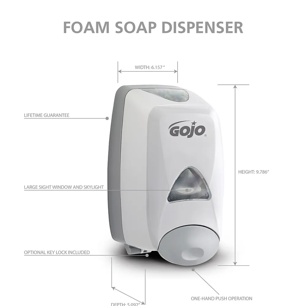FMX 12 Wall Mounted Hand Soap Dispenser, Gray/Silver (5150-06)<GOJO Online