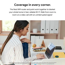 Hot Google Nest 2nd Gen AC Dual Band WiFi Router and Extender, Snow (GA00822-US)