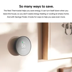 Google Nest WiFi Smart Thermostat, White (5951743)