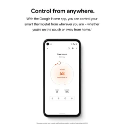 Google Nest WiFi Smart Thermostat, White (5951743)