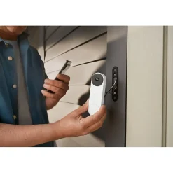 Google Nest Wired Smart Video Doorbell Security Camera, Beige (6747378)