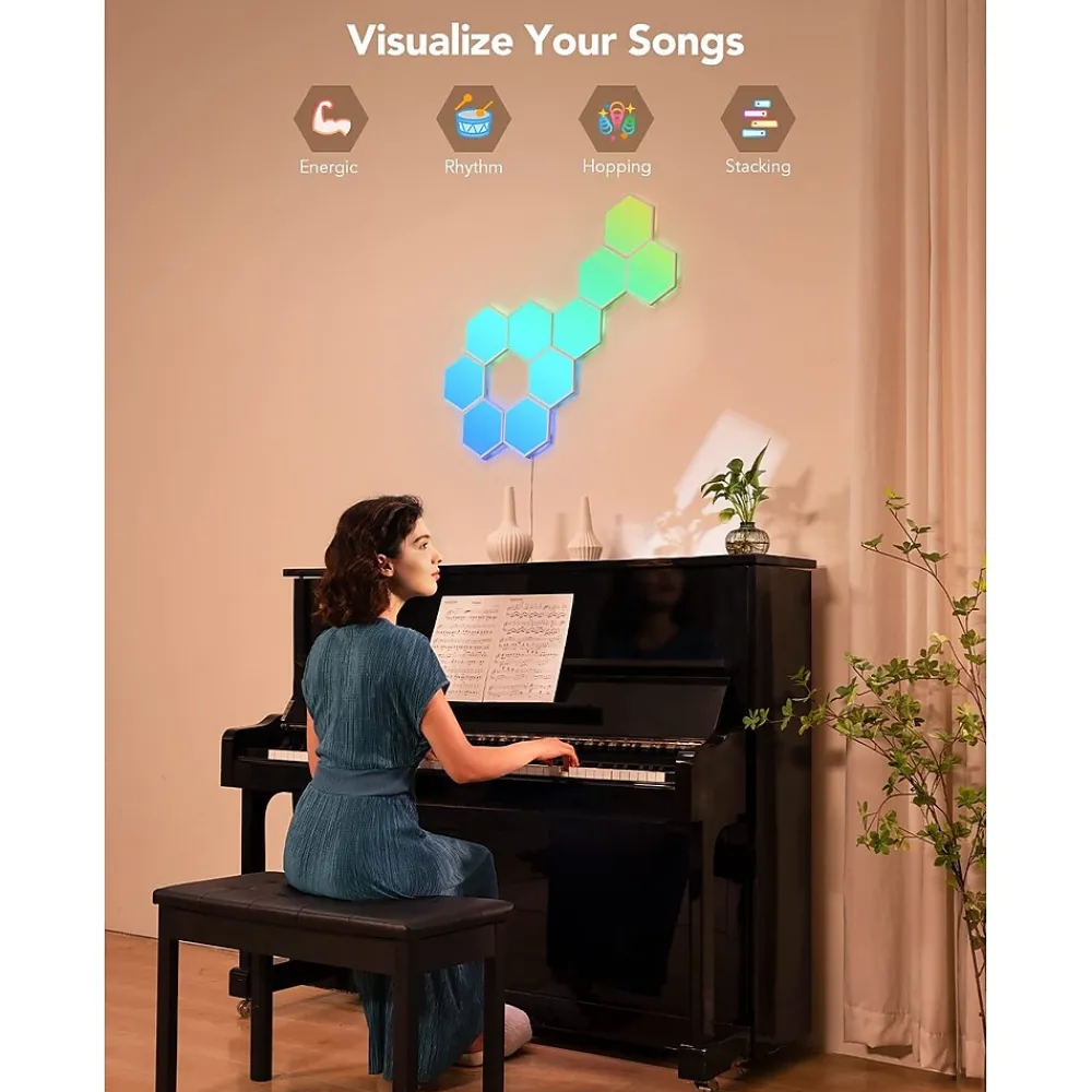 Govee Glide Hexa Multicolor LED Light Panels (B6061A02)