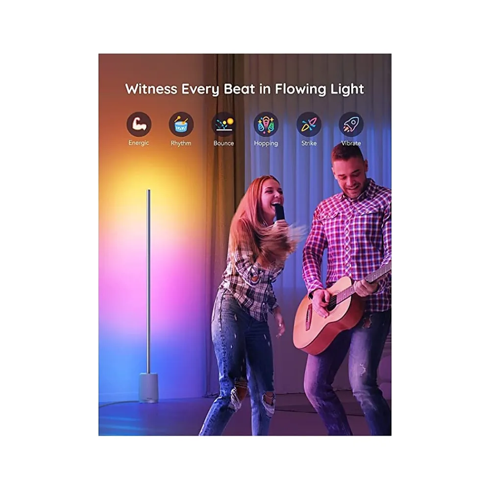 Govee Lyra Multicolor LED Corner Floor Lamp (H6072A82)