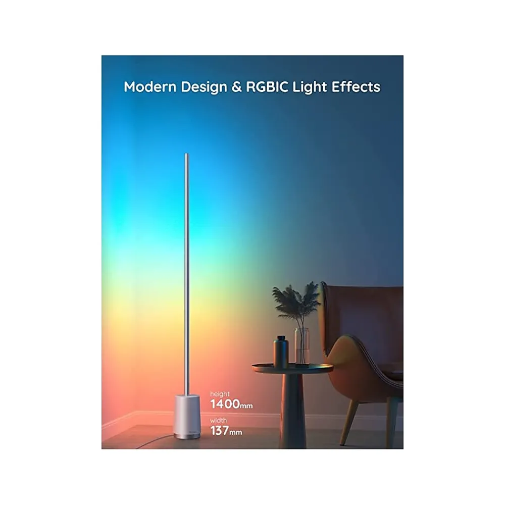Govee Lyra Multicolor LED Corner Floor Lamp (H6072A82)