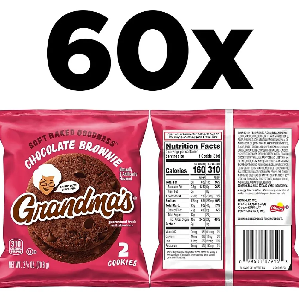 Grandma's Brownies, Chocolate, 2.5 Oz., 60/Carton (FRI10310)