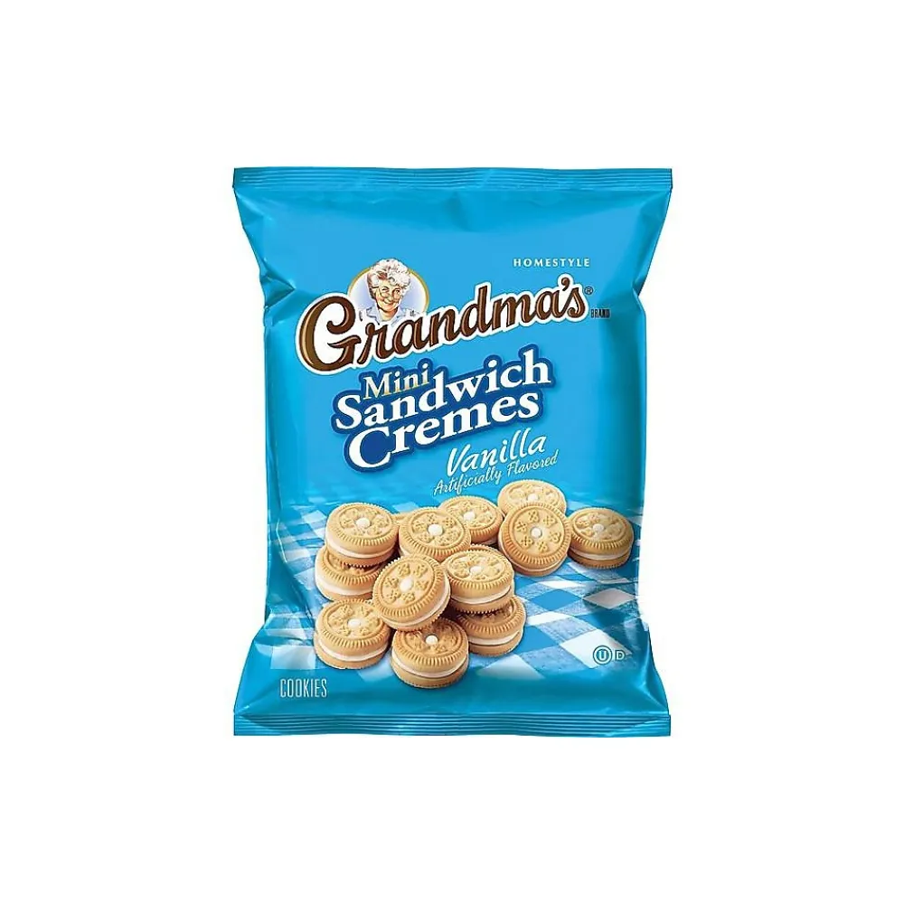 Grandma's Mini Cremes Vanilla Sandwich Cookies, 2.12 oz., 60 Packs/Box (FRI45096)