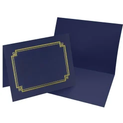 Awards & Certificates*Great Papers Certificate Holders, 9.75" x 12.5", Navy, 3/Pack (938903)