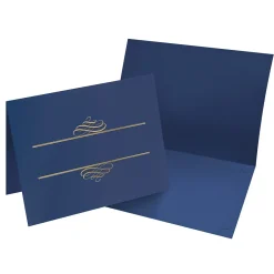 Awards & Certificates*Great Papers Embossed Foil Certificate Holders, 8.5" x 11", Navy, 5/Pack (903119)