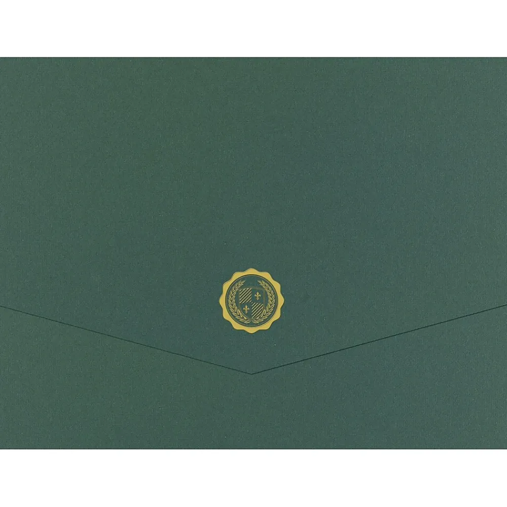 Awards & Certificates*Great Papers Hunter Certificate Holders, 9.375" x 12", Green, 10/Pack (20103780PK2)