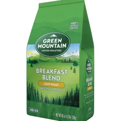 Green Mountain Breakfast Blend Whole Bean Coffee, Light Roast, 18 oz. (611247375679)