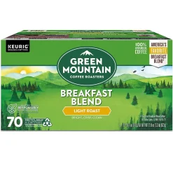 Green Mountain Breakfast Blend Coffee Keurig® K-Cup® Pods, Light Roast, 70/Box (5000373741)