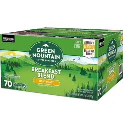 Green Mountain Breakfast Blend Coffee Keurig® K-Cup® Pods, Light Roast, 70/Box (5000373741)